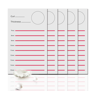 White Acrylic Eyelash Tile with Measurement Lines <b>Lash</b> <b>Extension</b> Palette Holder Printed Curl Thickness Scale <b>Lash</b> Strips - Product Image 5