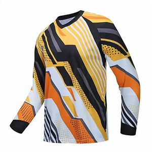 เสื้อเจอร์ซีย์ BMX พิมพ์ลายแบบซับลิเมชั่นสำหรับผู้ชาย แขนยาวเต็มตัว - ชุดแข่งรถมอเตอร์ไซค์และรถยนต์ระดับมืออาชีพ - Product Image 1