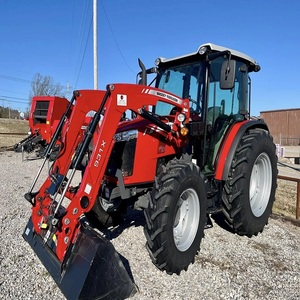 Tractor Agrícola Usado Massey Ferguson 385 4x4 Tipo Oruga con Cargador Frontal y Retroexcavadora - Product Image 1