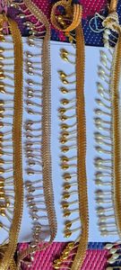 Encaje de pestañas bordado con perlas francesas y borde de cuentas de 4 cm - Product Image 2