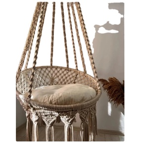 80 inch high twisted chair adult <b>swing</b> chair DYAED COTTON HANDMADE NATURAL Baby <b>Swing</b> Set Style Color baby bedside sleeper - Product Image 1