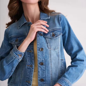 Chaqueta de Mezclilla Acolchada para Mujer, Color Azul Invierno, Logotipo Personalizado, Transpirable, Impermeable, Precio al por Mayor, Tallas Grandes - Product Image 1