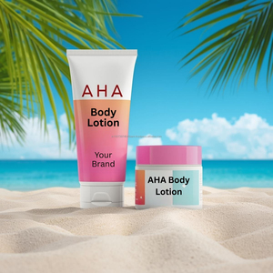 Lotion corporelle AHA pour une peau lisse et éclatante, exfoliation douce, hydratation profonde, améliore la texture, formule éclaircissante OEMODM UltraRenew - Product Image 1