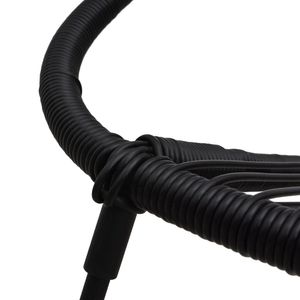 Juego de Comedor de 5 Piezas de Ratán de PVC Negro para Jardín - Product Image 6