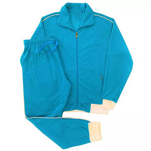 Ensemble de survêtement pour homme en polyester, haut et pantalon, de haute qualité, vêtements de sport, survêtement à fermeture éclair intégrale, coupe ajustée, ensemble de jogging - Product Image 5