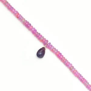 Natural Ethiopian <b>Opal</b> Magenta Classic Strand <b>Bracelet</b> 925 Sterling Silver Smooth Gemstone Handmade Women's Party Fashion - Product Image 3