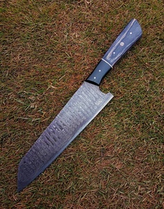 Couteau de Chef Artisanal en Acier Damas de Haute Qualité avec Manche en Micarta et Étui en Cuir – Couteaux à Découper Professionnels en Gros - Product Image 3