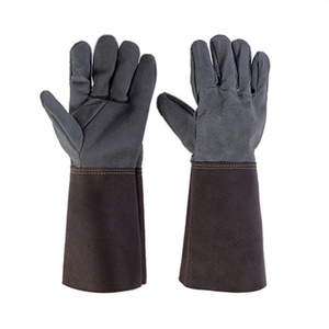 Hot Sale Safety <b>Gloves</b> <b>Long</b> Cuff Heat Resistant Cowhide Leather Welding <b>Gloves</b> Eco-Friendly Four Seasons Daily Use Made Pakistan - Product Image 2