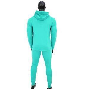 2025 Logotipo personalizado Ropa de gimnasio de nailon negro Cremallera reflectante Impreso Chándales de entrenamiento sólidos Sublimación de invierno con capucha para hombres - Product Image 3