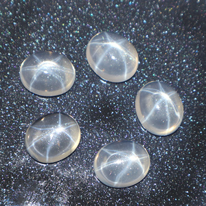 Pierre précieuse synthétique en cristal de saphir bleu rubis étoilé, forme ovale, cabochon, pierre en vrac, fourniture pour la fabrication de bijoux, fabricant en gros - Product Image 3