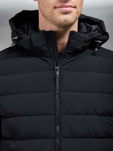 Veste matelassée à capuche unisexe en coton de haute qualité, imperméable et coupe-vent, personnalisable selon la taille du pack technique du client - Product Image 2