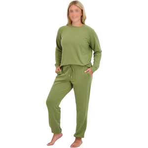 Conjunto Deportivo de 2 Piezas para Mujer, Sudadera con Capucha Extra Grande y Pantalones Jogger de Felpa de Algodón Grueso, Transpirable e Impermeable, para Invierno - Product Image 2