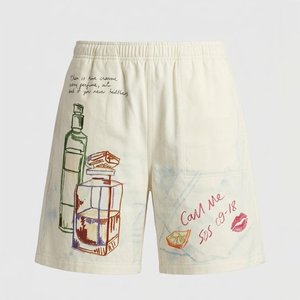 Shorts décontractés pour hommes à logo personnalisé, très vendus, en coton doux, légers, taille élastique, confortables pour l'été, streetwear, course à pied, plage - Product Image 1