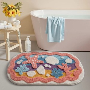 Tapis de bain en coton 100% de haute qualité, doux et absorbant, qualité supérieure pour hôtels, tissé pour la salle de bain, devant la porte, sur le sol - Product Image 3
