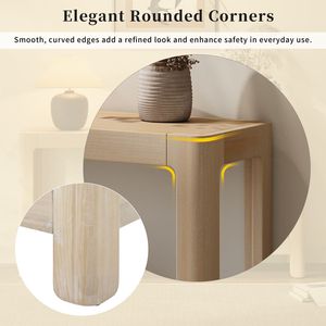 Mirod Elegante Tavolo Console Minimalista Moderno Stile Fattoria in Legno Impiallacciato Premium con Angoli Arrotondati - Product Image 3
