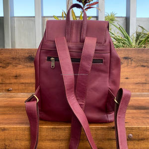 Prix de gros grande capacité en cuir véritable pleine fleur pour hommes sac à dos à cordon mode portable sacs à dos de luxe pour unisexe - Product Image 5