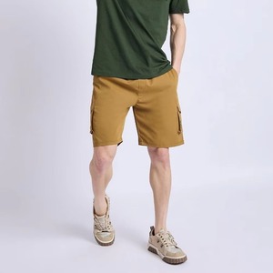 Shorts de sport décontractés pour hommes, légers, en polaire respirante, à séchage rapide, avec poches cargo et cordon de serrage, taille haute - Product Image 4