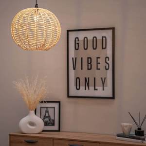 Wholesale Wide Conical Rattan Lampshade Straight Weave Pendant <b>Light</b> Shade Creative Large Hanging Ceiling Lamp <b>Fixture</b> - Product Image 2
