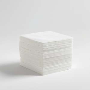 Serviettes de table blanches écologiques 3 plis en sachet pour restaurants, sans danger pour le contact direct avec les aliments - Product Image 5