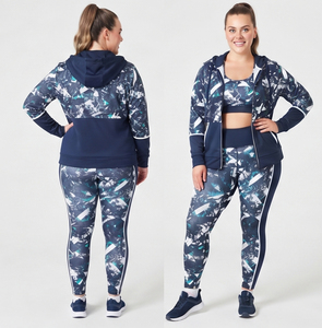 Customized Sublimation Printed Hooded Training Jacket <b>Women's</b> Sports Bra Leggings Three Piece Set <b>Compression</b> Yoga 3 Pcs Ladies - Product Image 1