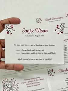 Tarjetas de Boda de Diseño Personalizado, Invitaciones de Lujo con Estampado en Relieve, Papelería Artesanal en Rollo, Exportador Mayorista - Product Image 2