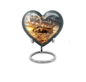 โกศรูปหัวใจสวยงามสำหรับเก็บอัฐิคน พร้อมฐานตั้ง สำหรับงานศพและตกแต่ง - Product Image 3