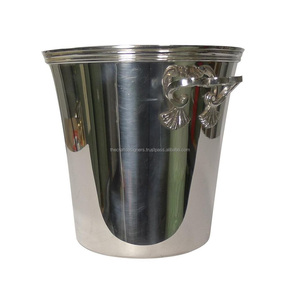 ถังน้ำแข็งโลหะขัดเงาสีเงินอ่างเครื่องดื่มอเนกประสงค์ใช้สำหรับแช่เย็นเบียร์ไวน์แชมเปญปรับแต่งได้ตามต้องการ - Product Image 5