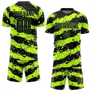 High Quality Custom Printed Soccer Uniform Set for Men's Teams with Quick Dry Breathable Jersey and Shorts Sportswear - Product Image 1
