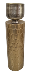 Macetas de Metal Doradas con Diseño Floral de Linea Exports Inc, Diseñadas para Decoración de Jardines por Fabricantes Indios - Product Image 3