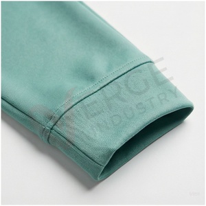 Conjunto Deportivo para Hombre en Verde Menta, Manga Larga, Cuello Alto, Cierre Frontal, Color Sólido, Transpirable, Corte Regular, para Otoño - Product Image 6