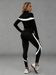 Conjunto Deportivo Atlaset de Tres Piezas para Mujer, Ropa Deportiva sin Costuras, Sujetador Deportivo, Leggings de Cintura Alta, Chaqueta, Marca Personalizada OEM ODM - Product Image 2