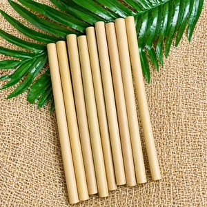 Natural <b>Bamboo</b> Drinking <b>Straws</b> Reusable Eco Friendly Biodegradable Beverage <b>Straws</b> for Travel Minimalist Design - Product Image 1
