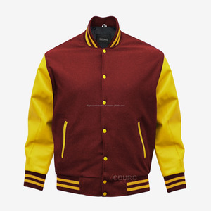 Haute qualité Letterman veste hommes Versity vestes laine 100% cuir véritable hiver Design personnalisé et coloré et noir Letterman - Product Image 1