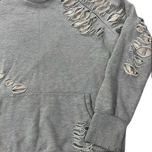 New Arrival Cotton Pullover <b>Distressed</b> Hoodies Men <b>Top</b> Quality Basics Cotton Blended High Quality <b>Distressed</b> Hoodies For Men - Product Image 6