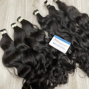2026 Big Sale Wavy Bulk Human Hair <b>Extensions</b> Natural Color Viet Nam Wavy Hair Bundles <b>For</b> <b>Braiding</b> Factory Price Drop Ship - Product Image 6