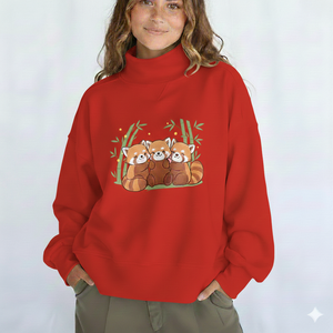 Sweat-shirt à col montant pour femme, imprimé sur le devant, 100% coton, design personnalisé OEM, tissu de qualité supérieure, élégant pour un usage quotidien - Product Image 1