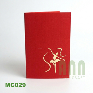 Boîte d'invitation en papier 3D pop-up personnalisée ANN HANDICRAFT Vietnam, découpée au laser, cartes de vœux de Noël pour filles, estampage à chaud 4 couleurs - Product Image 6