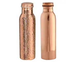 Kupfer Wasser flasche 1000ml beste Qualität elegantes Design Kupfer Wasser flasche billige Trink flasche Lieferungen