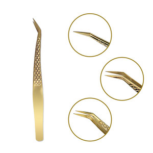 แหนบปลายไฟเบอร์สำหรับต่อขนตาแบบมืออาชีพ แหนบปรับระดับความหนาขนตา ชุดแหนบปลายไฟเบอร์แบบกำหนดเองสำหรับต่อขนตา - Product Image 6