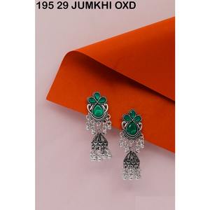 Pendientes colgantes Vintage de piedra turquesa, Pendientes colgantes de borla de aleación chapados en plata antigua para mujer, regalos de bodas, aniversario - Product Image 3