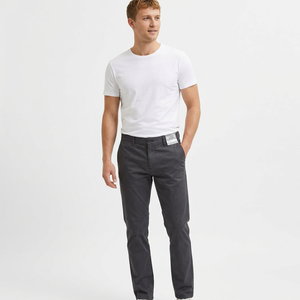 Pantalones Oxford Grises para Hombre, Estilo Chino, Cintura Media, Corte Recto, Antiarrugas, con Bolsillos, para Invierno, Multibolsillos, Carga Media - Product Image 5