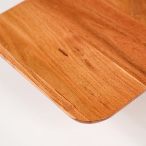 Elegant Wooden <b>Cake</b> <b>Stand</b> Crafted From Natural Wood Featuring A Smooth Square Platform And A Sturdy Pedestal Base For Serving - Product Image 4