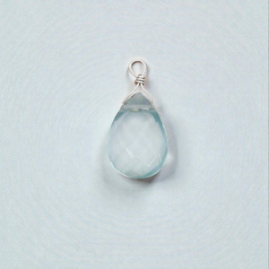 Natural <b>Purple</b> Aqua Quartz Teardrop Pendant Handcrafted Gold Wire Wrapped Faceted Gemstone Necklace for Women Fashion Jewelry - Product Image 1