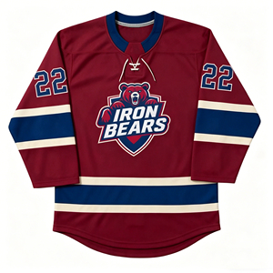 Jersey de Hockey sobre Hielo Sublimado Personalizado con Entrega Rápida, 100% Poliéster, Uniforme de Equipo de Hockey OEM - Product Image 2