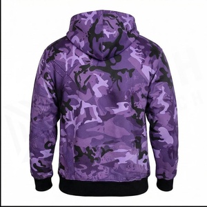 Camouflage Hooded Sweatshirt Men Regular Fit Printed Pocket Casual Autumn Knitted <b>Polyester</b> <b>Hoodie</b> - Product Image 2