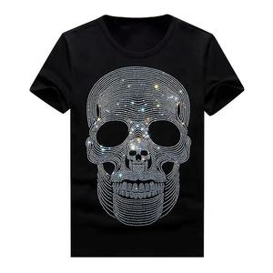 เสื้อยืด OEM ประดับเพชรเทียม ผู้ชาย ขายส่ง เสื้อยืดแขนสั้นฤดูร้อน คุณภาพสูง เสื้อยืดคอกลมประดับเพชรเทียม ผู้ชาย เสื้อยืดผู้ชาย - Product Image 1