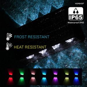 Lámpara Solar para Exteriores Homehop, Impermeable, 8 LED RGB, Iluminación Superior e Inferior, para Decoración del Hogar, Jardín, Camino, Porche y Balcón - Product Image 5