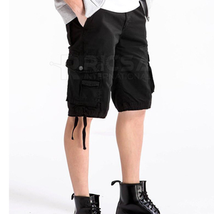 Shorts de chasse décontractés pour hommes 100 % coton respirant léger séchage rapide écologique multi-poches taille mi-haute unie pour l'extérieur - Product Image 3