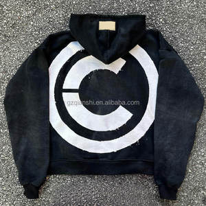 Sudadera con Capucha de Estilo Urbano para Hombre, con Pedrería, Talla Grande, Bordado Desgastado - Product Image 5