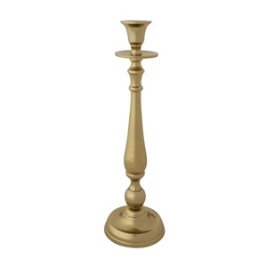 Support de bougie en laiton doré, bougeoir en métal pour bougies cylindriques et coniques, idéal pour la décoration de la maison et des tables de mariage - Product Image 3